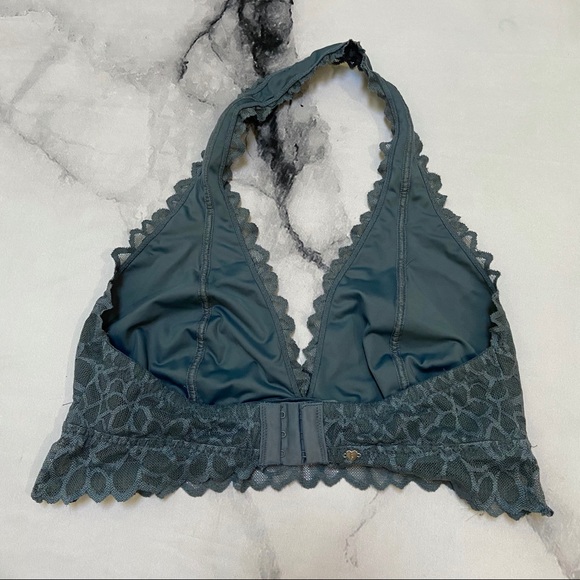 Dark Teal Halter Bralette - Picture 2 of 7